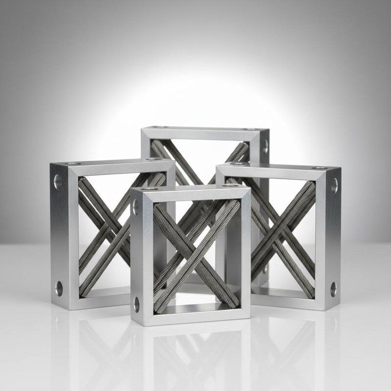 100G耐衝撃ワイヤーロープアイソレーター（ステンレス鋼またはアルミニウム製）- ISO9001:2015認証振動マウント