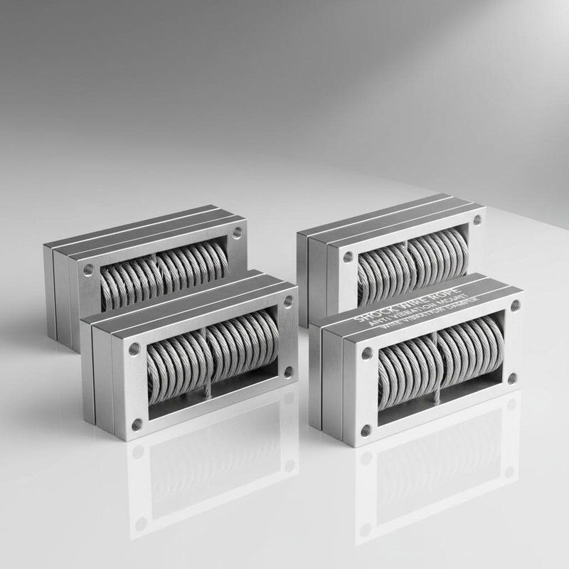 370kgの最大静荷重を持つステンレス鋼ワイヤーロープアイソレーター、船舶用衝撃・振動減衰用